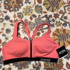 Bright pink VS sports bra
